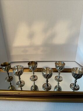 Silver Plated Brass Decorative Cordial Set - Home Accents